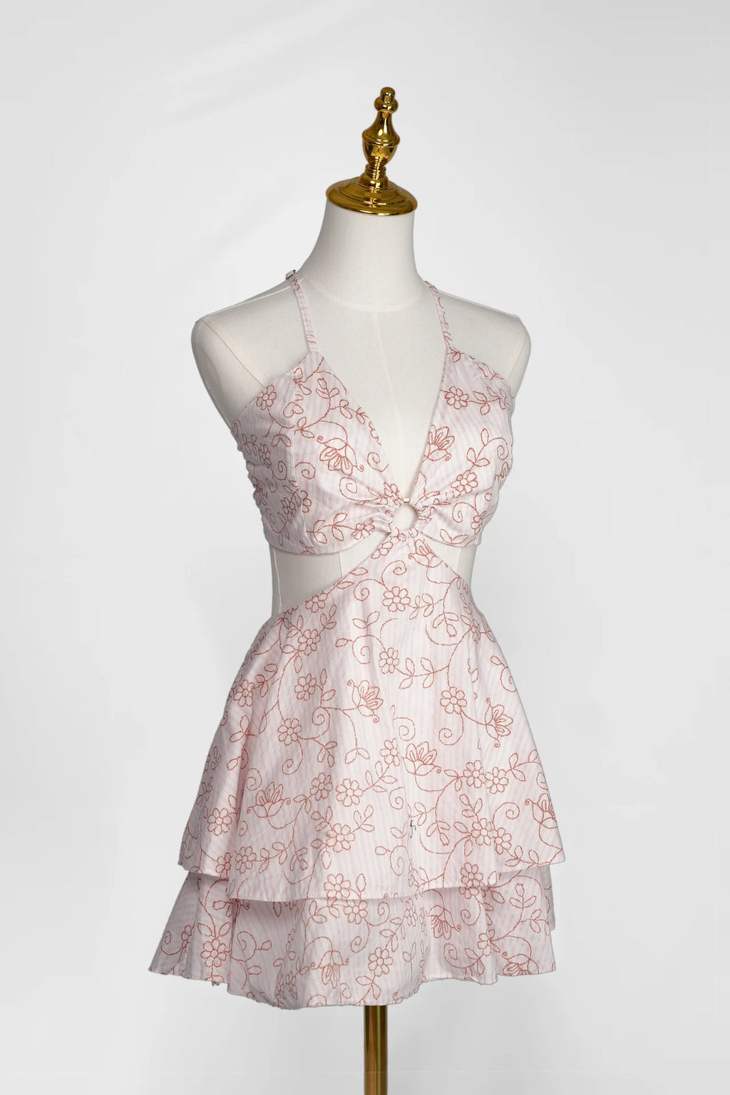 Arioma modelo 10, Floral rosado. Maniquí · Ángulo 03