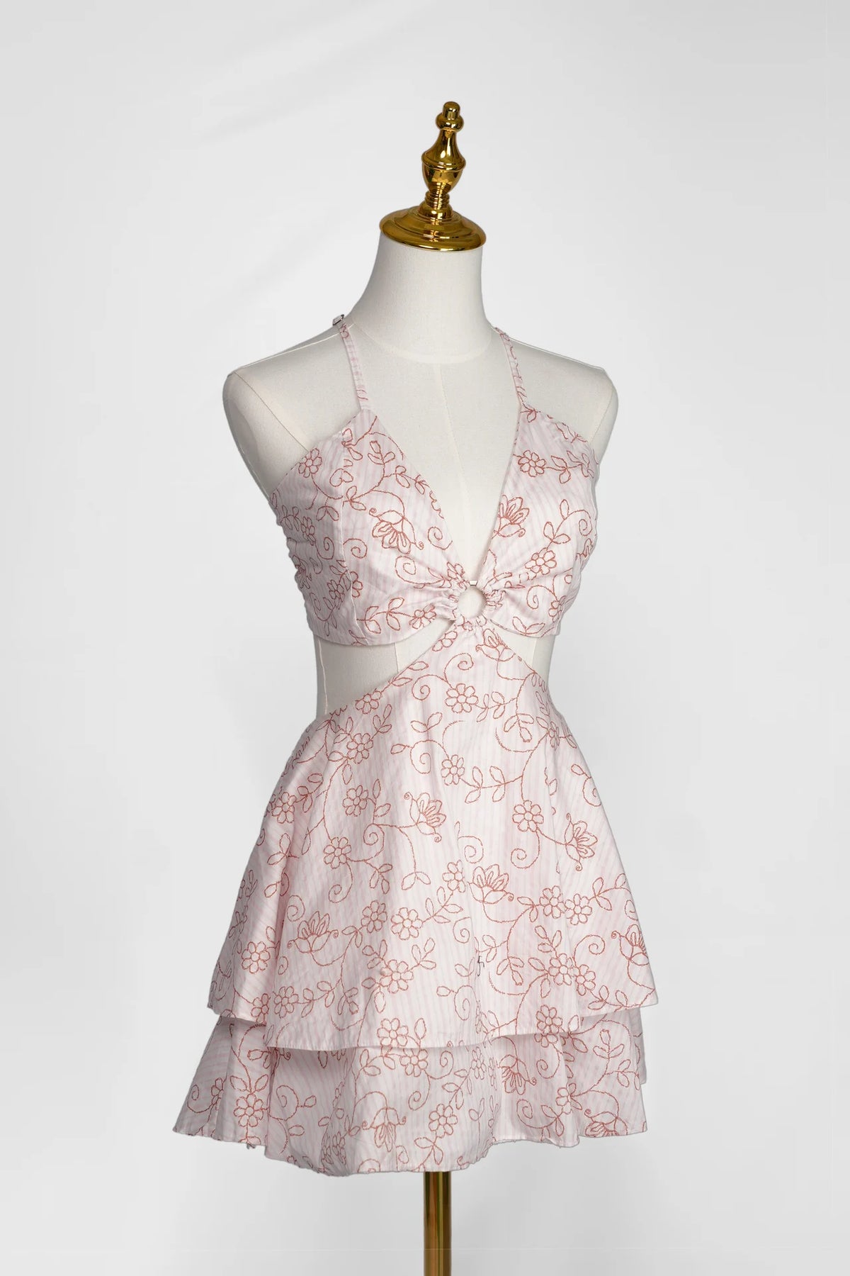 Arioma modelo 10, Floral rosado. Maniquí · Ángulo 03